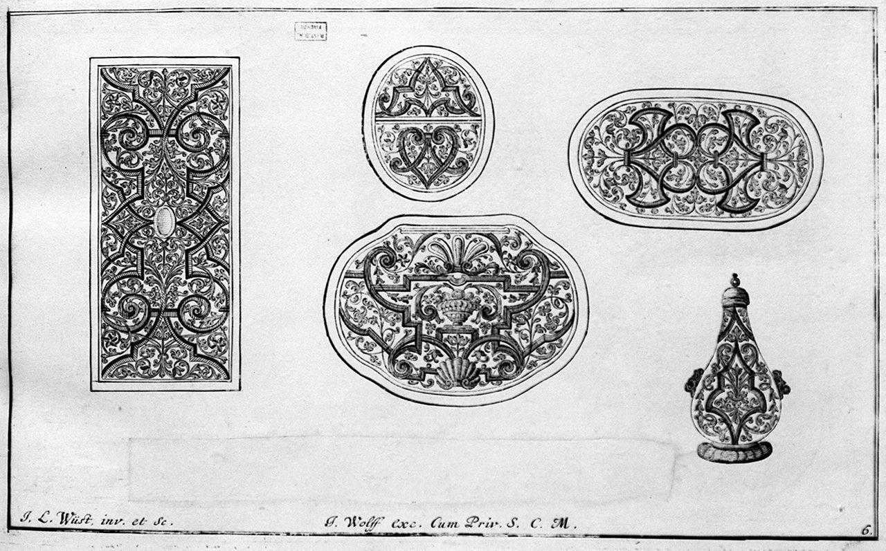motivi decorativi (stampa, serie) di Wust Johann Leonard (inizio sec. XVIII)