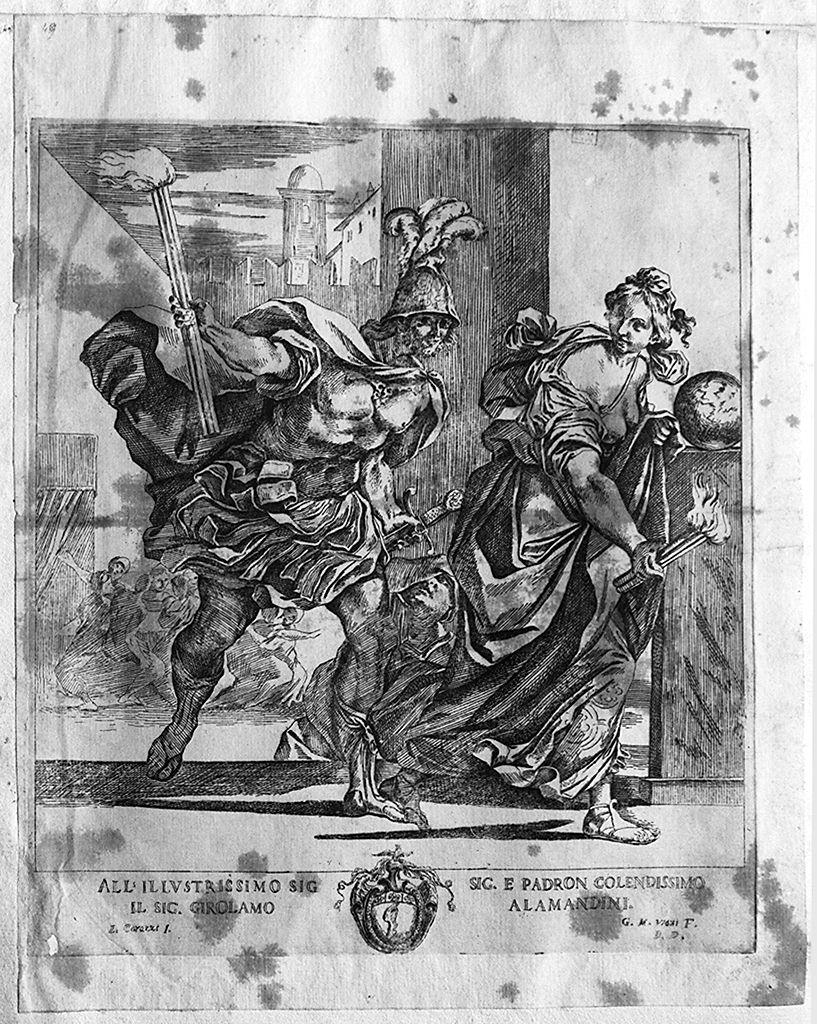 figure allegoriche (stampa) di Viani Giovannino Maria, Corazzi L (sec. XVII)