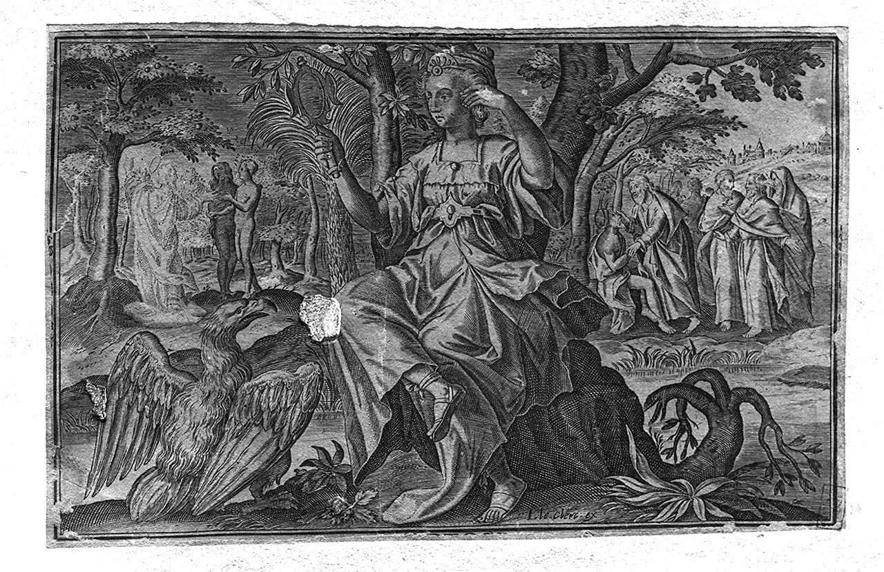 figure allegoriche femminili (stampa smarginata, serie) di Le Clerc Jean (fine/ inizio secc. XVI/ XVII)