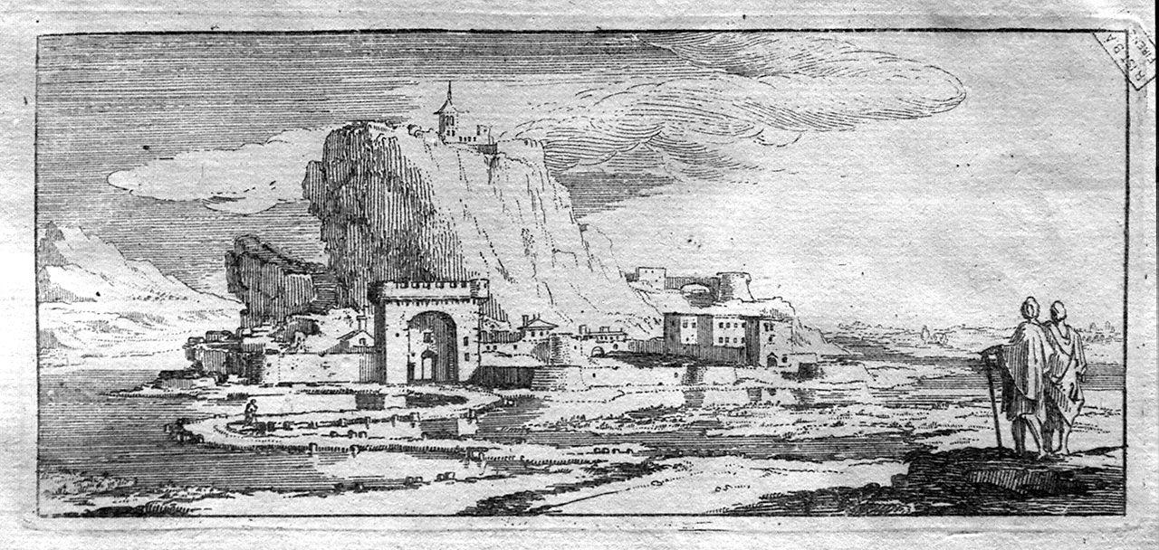 veduta di città (stampa) - ambito francese (inizio sec. XVIII)