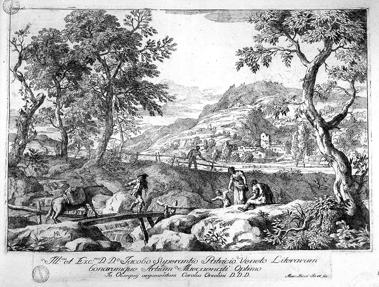 paesaggio (stampa) di Ricci Marco (sec. XVIII)