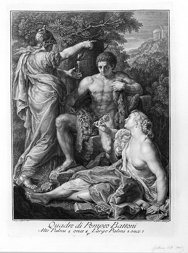 Ercole al bivio (stampa) di Faucci Carlo, Morghen Giovanni Elia, Batoni Pompeo (sec. XVIII)