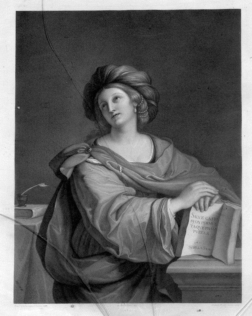 Sibilla Samia (stampa) di Perfetti Antonio, Buonaini Gustavo, Barbieri Giovanni Francesco detto Guercino (sec. XIX)