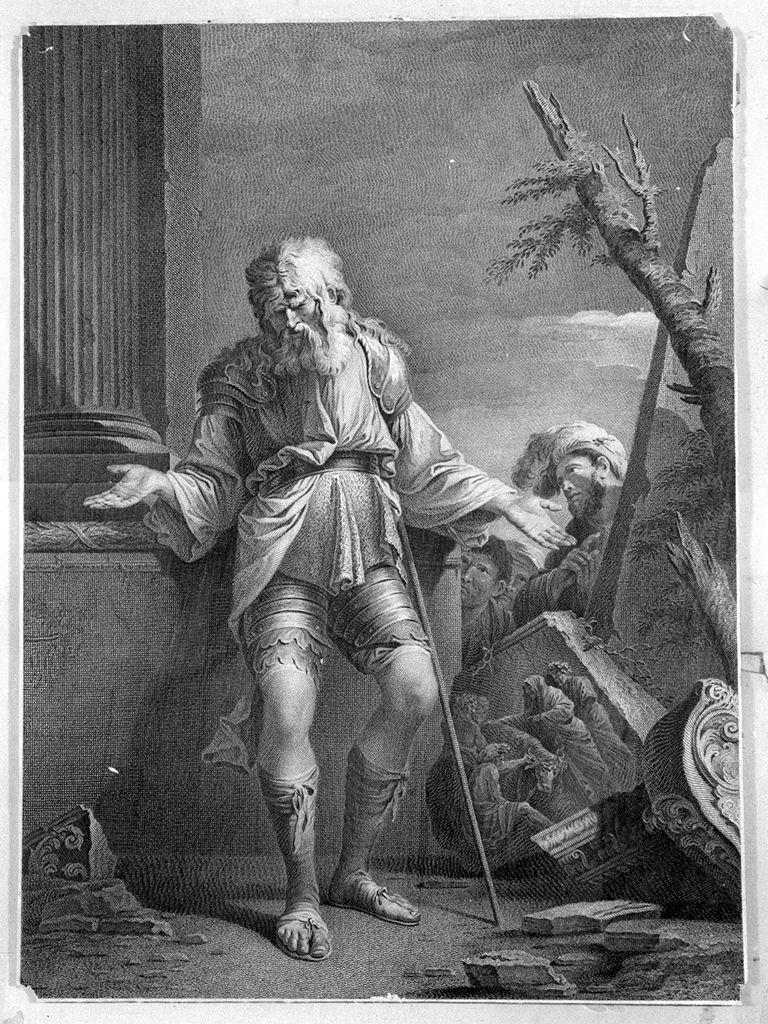 Belisario (stampa smarginata) di Strange Robert, Rosa Salvatore (sec. XVIII)