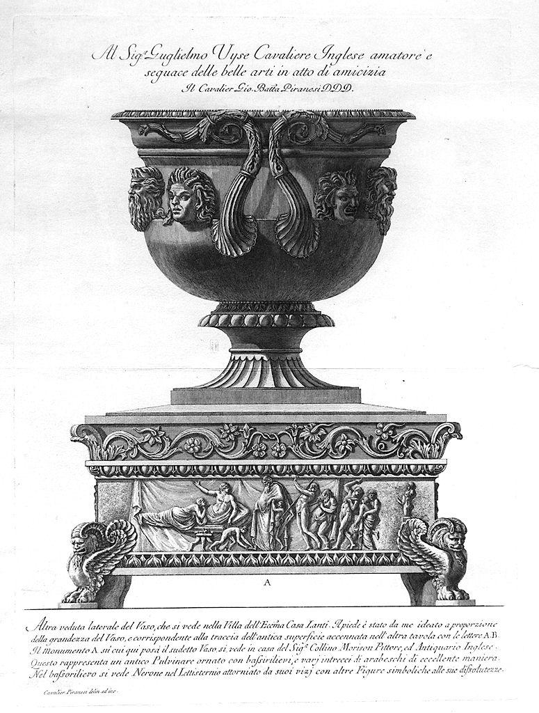 vaso (stampa) di Piranesi Giovanni Battista, Piranesi Francesco (sec. XVIII)