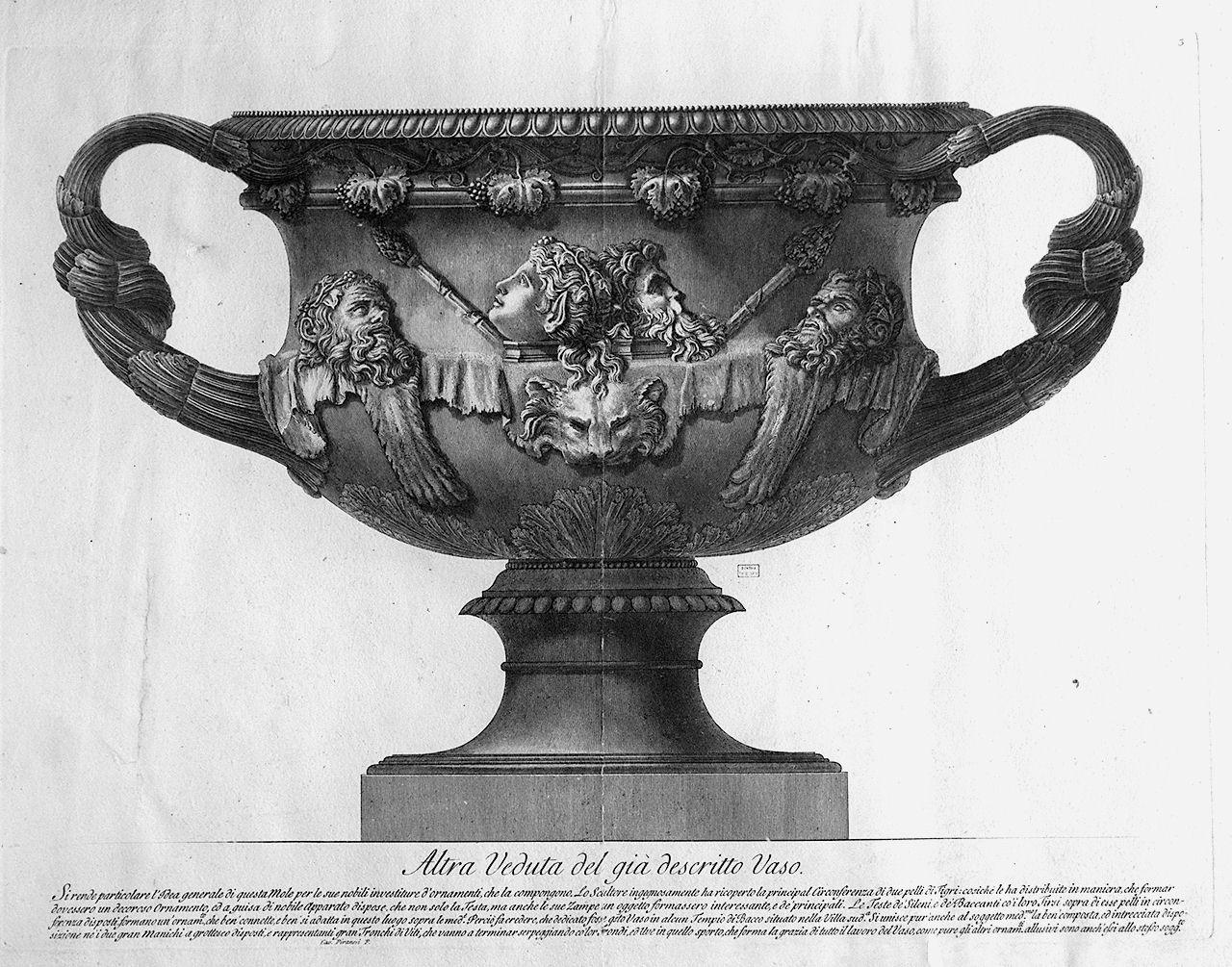 vaso (stampa) di Piranesi Giovanni Battista, Piranesi Francesco (sec. XVIII)
