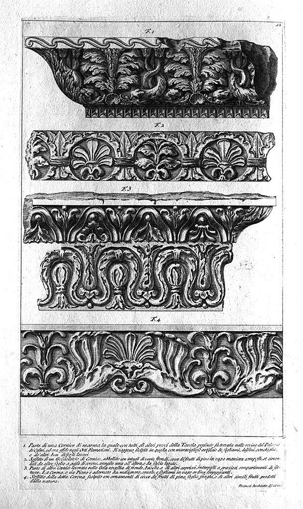 frammenti architettonici (stampa) di Piranesi Francesco (sec. XVIII)