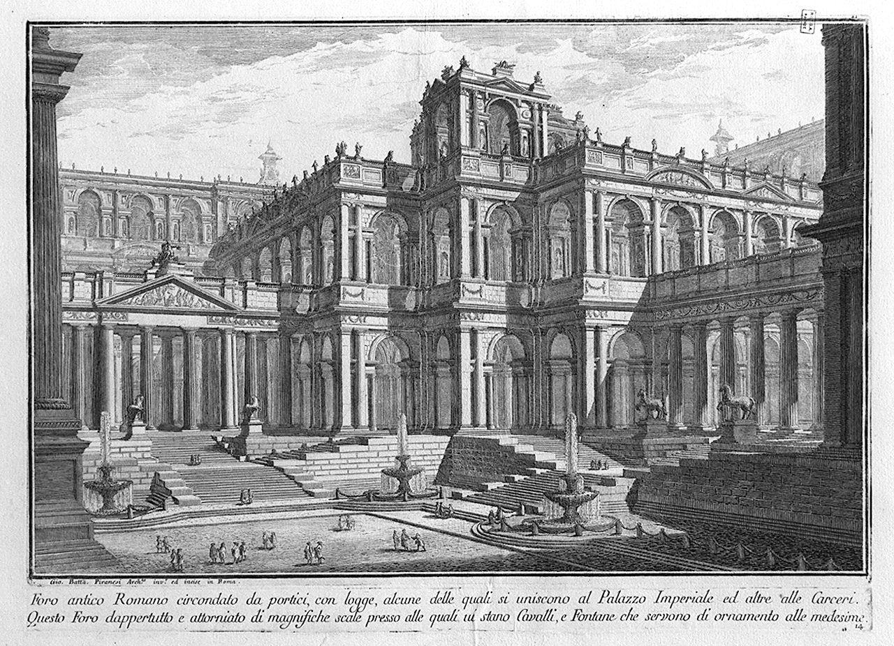 architetture fantastiche (stampa) di Piranesi Giovanni Battista (sec. XVIII)