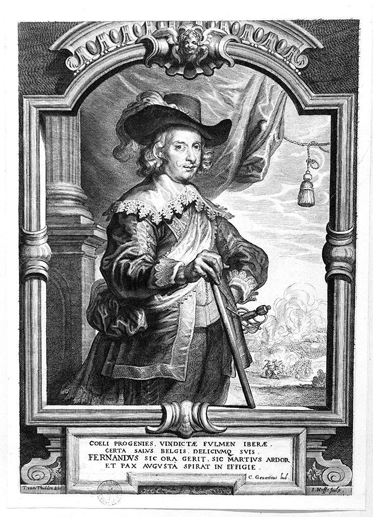 ritratto del cardinale infante Ferdinando d'Asburgo (stampa) di Neeffs Jacobus, Van Thulden Theodor (sec. XVII)