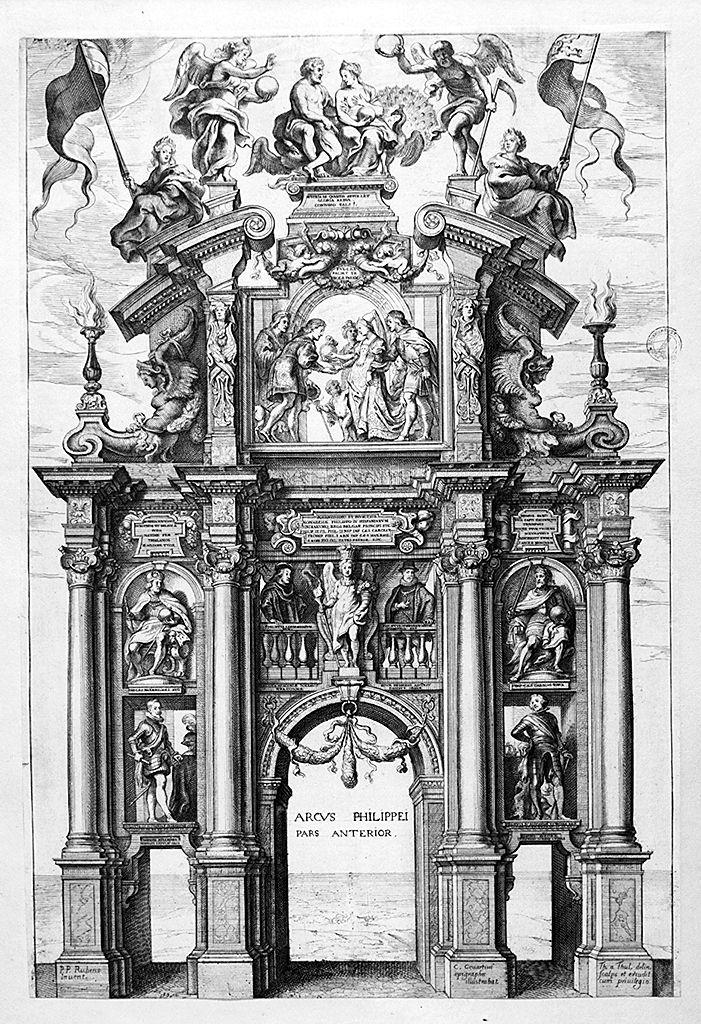 arco di Filippo IV (stampa) di Van Thulden Theodor, Rubens Pieter Paul (sec. XVII)