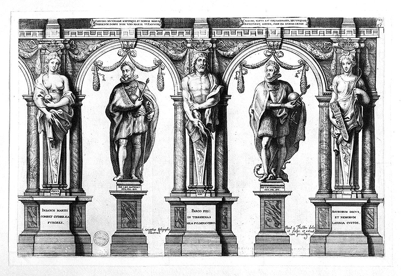 statue di imperatori (stampa) di Van Thulden Theodor (sec. XVII)