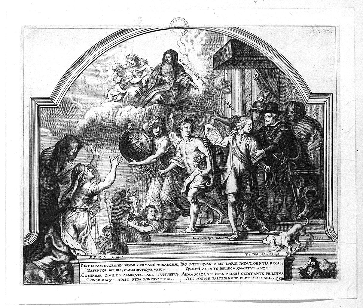 Filippo IV nomina l'infante Ferdinando governatore dei Paesi Bassi (stampa) di Van Thulden Theodor, Rubens Pieter Paul (sec. XVII)
