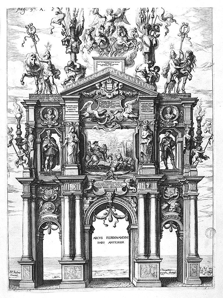 arco di Ferdinando (stampa) di Van Thulden Theodor, Rubens Pieter Paul (sec. XVII)