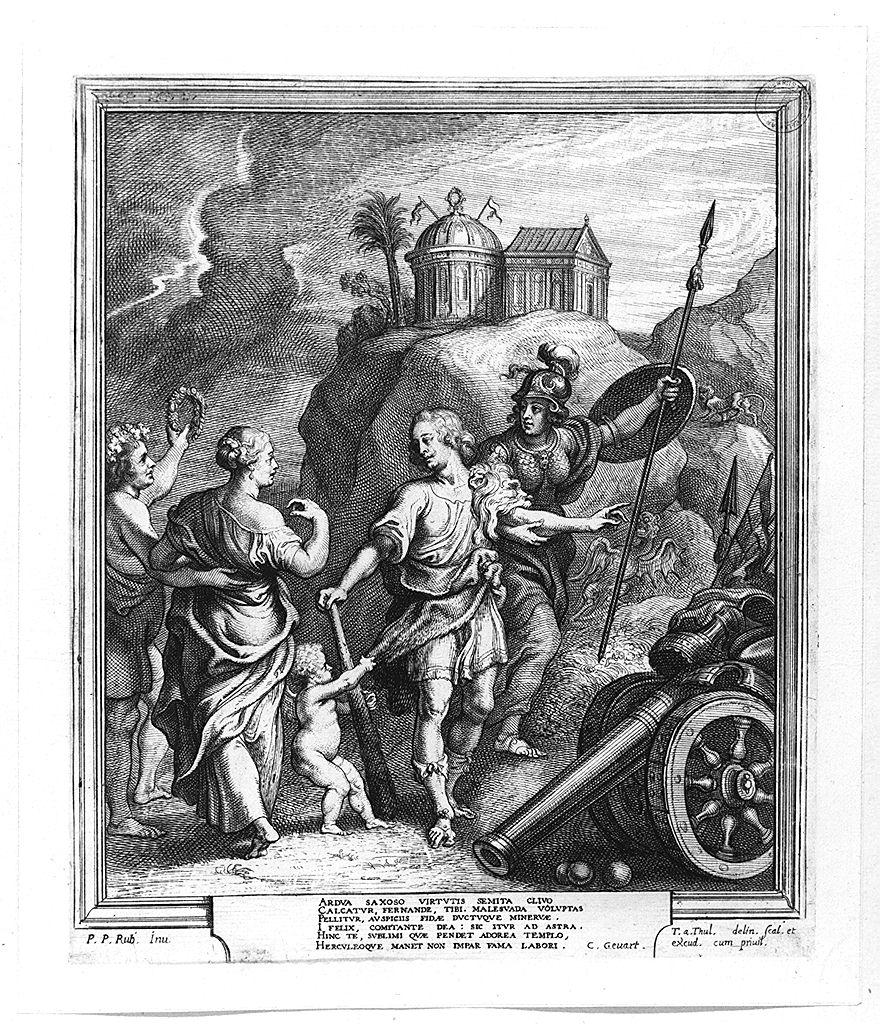 Ercole al bivio (stampa) di Van Thulden Theodor, Rubens Pieter Paul (sec. XVII)