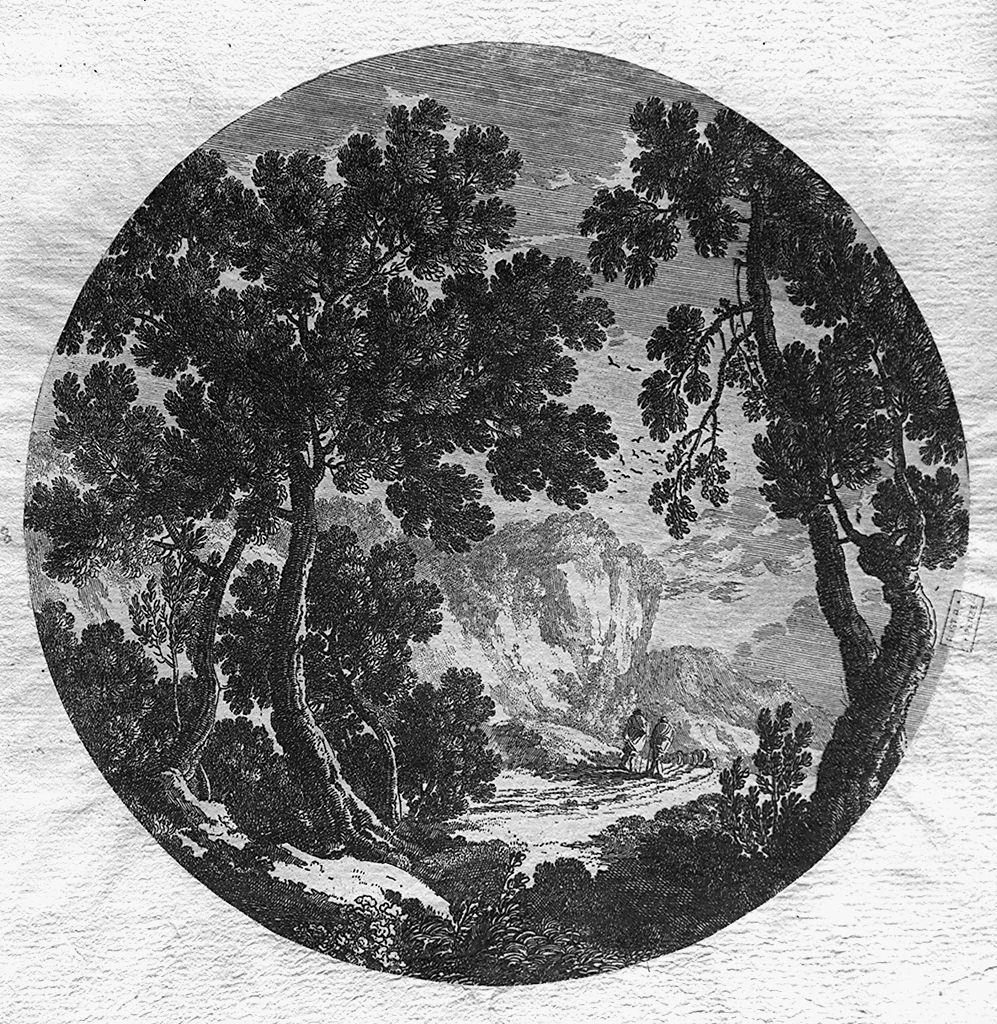 paesaggio (stampa) - ambito fiammingo (ultimo quarto sec. XVII)