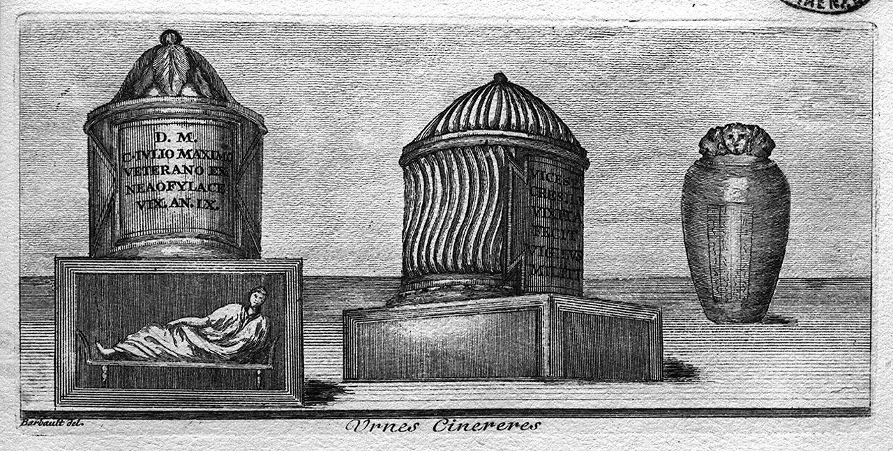 urne cinerarie (stampa) di Barbault Jean (metà sec. XVIII)