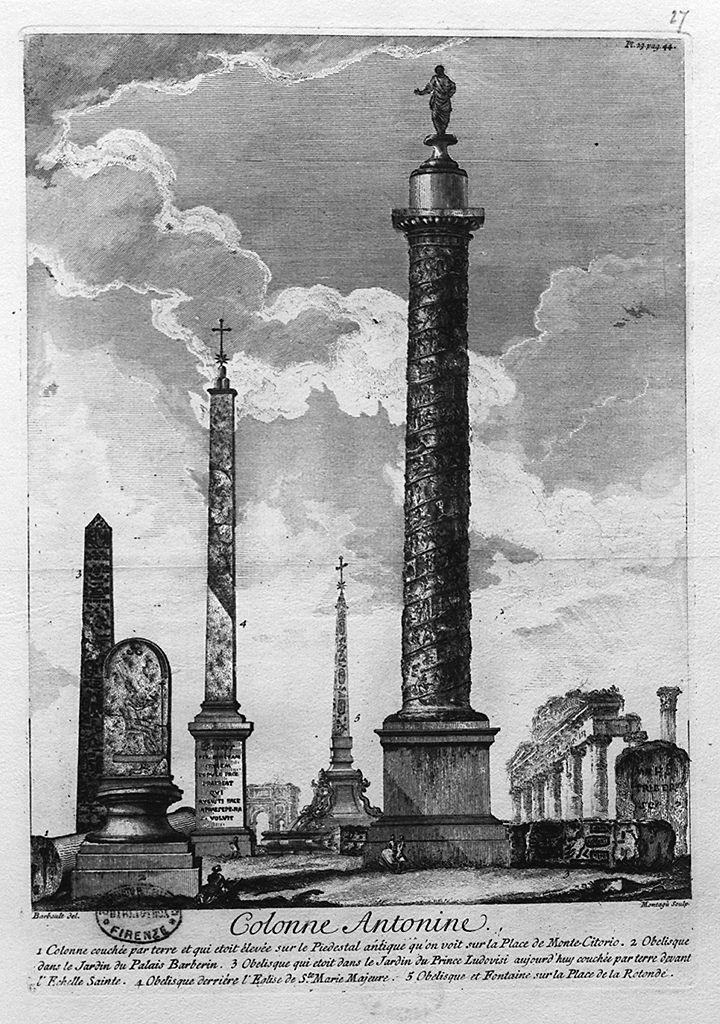 colonna antonina (stampa) di Barbault Jean, Montagu Domenico (sec. XVIII)