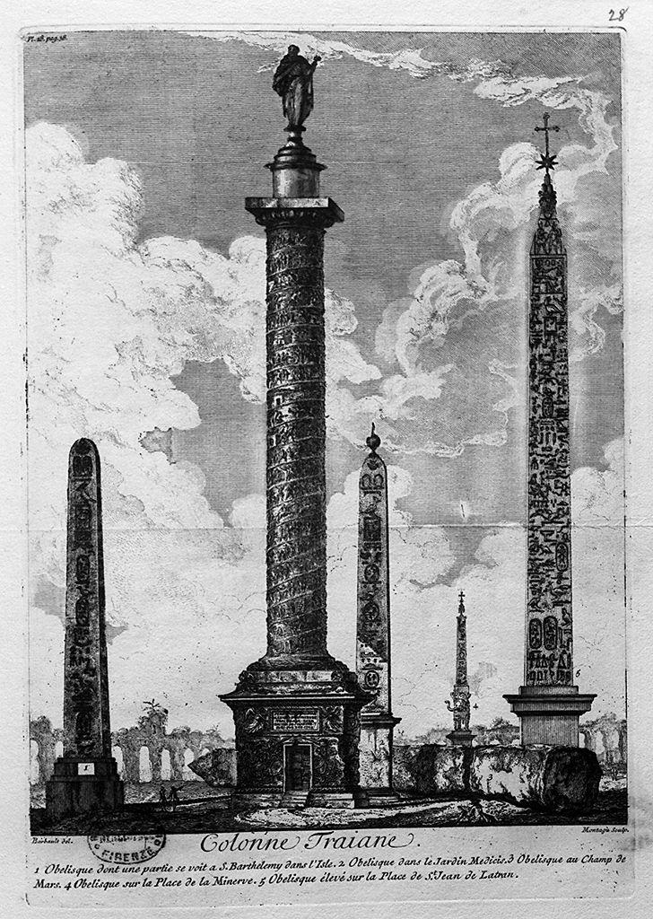 colonna traiana (stampa) di Barbault Jean, Montagu Domenico (sec. XVIII)