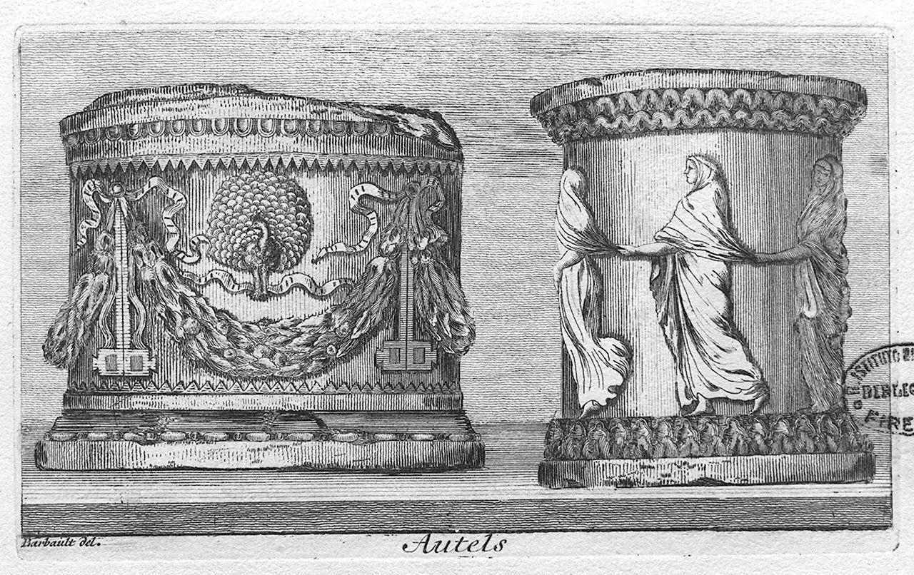 altari (stampa) di Barbault Jean - ambito francese (seconda metà sec. XVIII)