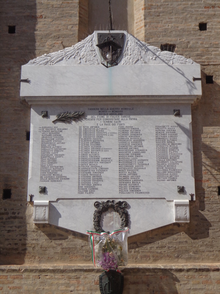lapide commemorativa ai caduti - ambito abruzzese (primo quarto Sec. XX)