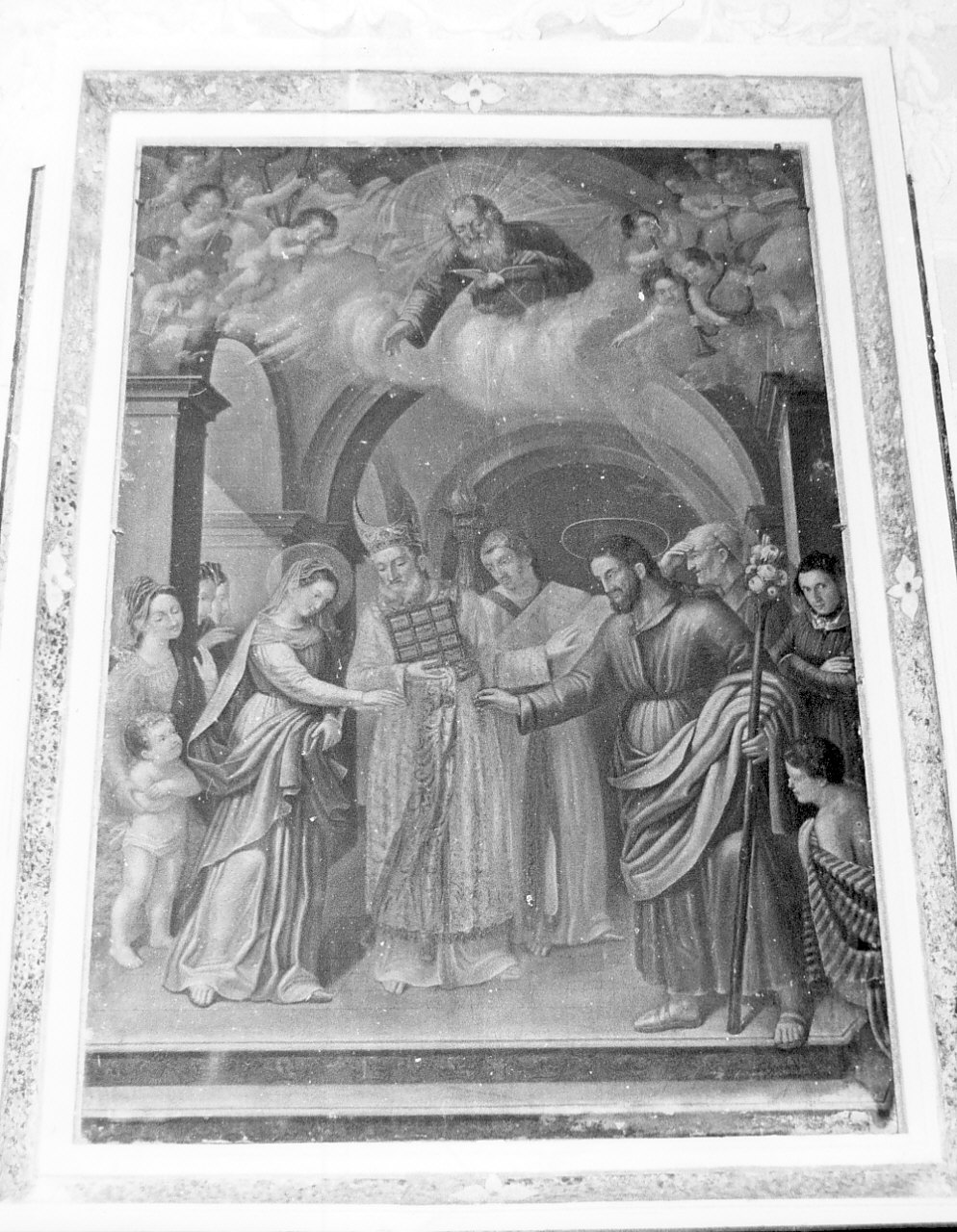 Sposalizio di Maria Vergine (dipinto, opera isolata) di Santoro, Giovanni Battista (metà sec. XVIII)