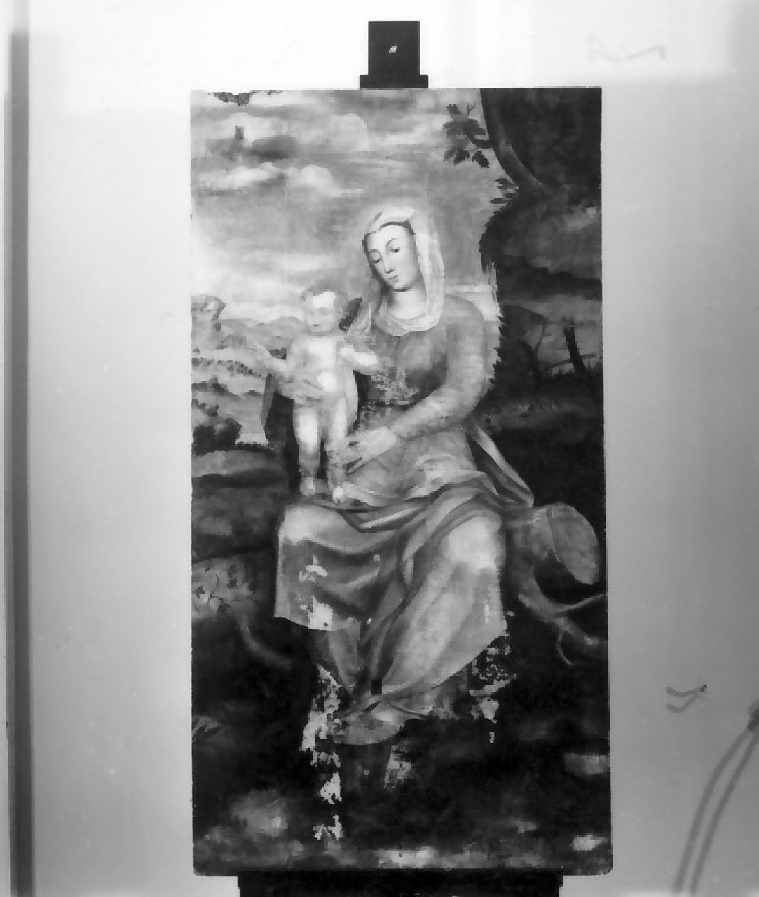 Madonna con Bambino (dipinto, opera isolata) di Negroni Pietro - ambito Italia centro-meridionale (prima metà sec. XVI)