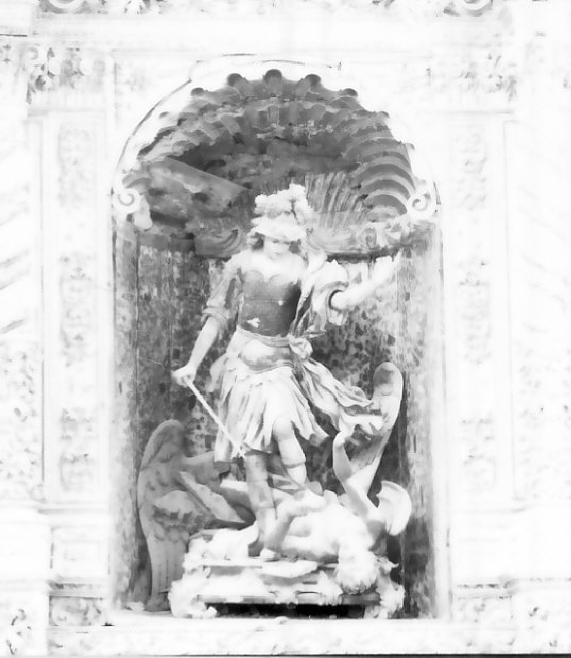 San Michele Arcangelo (statua, elemento d'insieme) - bottega calabrese (inizio sec. XVIII)