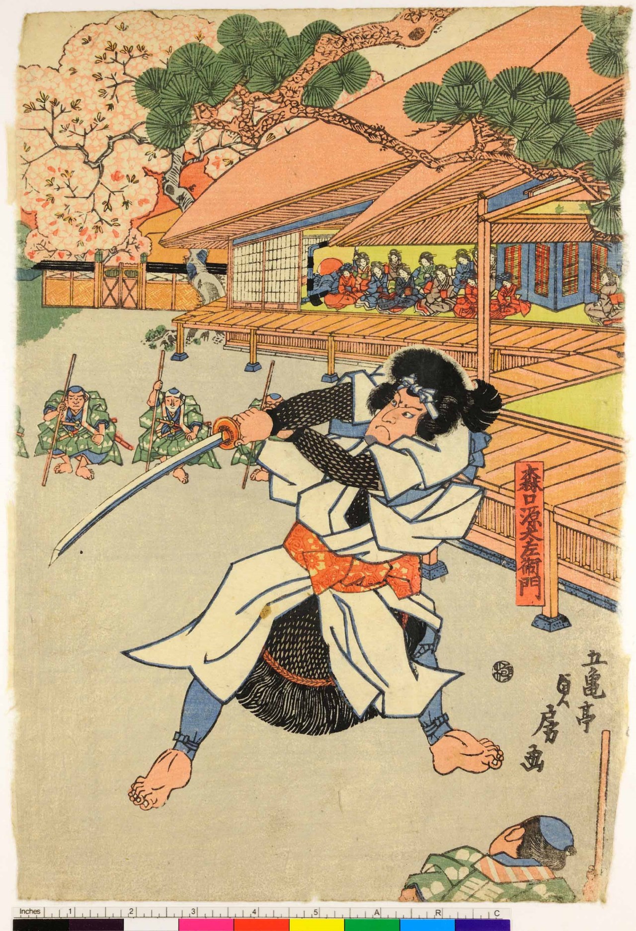 guerrieri (stampa, stampa composita) di Utagawa Sadafusa - ambito giapponese (sec. XIX)