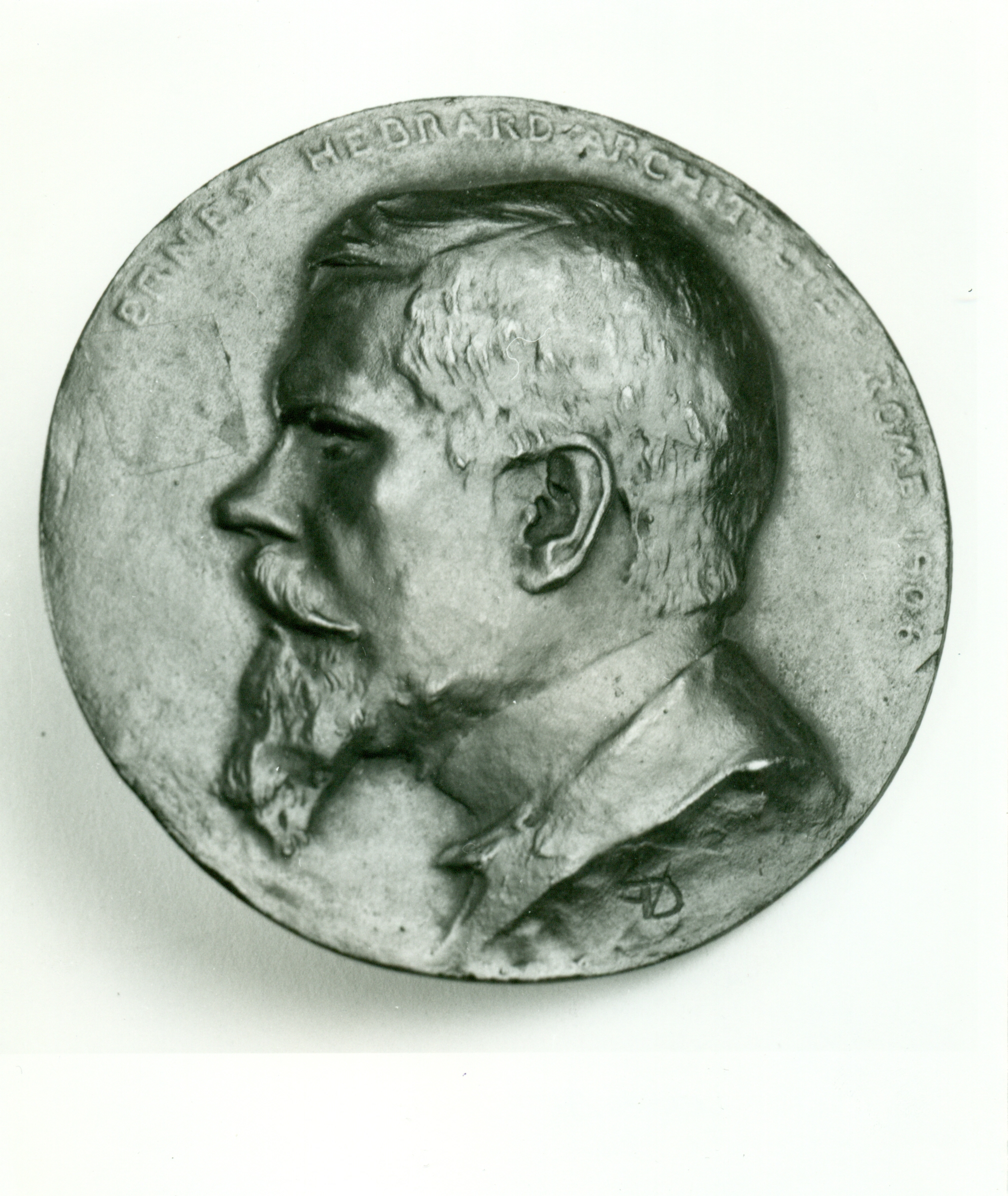 Medaglia con ritratto di Ernest Hébrard, Ritratto maschile (medaglia, opera isolata) di Hendrik Christian Andersen (inizio XX)