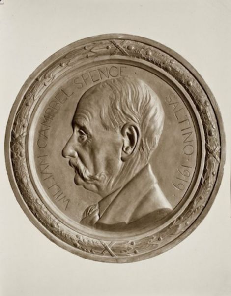 Medaglione-ritratto di William Campbell Spence, Ritratto (medaglione, opera isolata) di Hendrik Christian Andersen (prima metà XX)