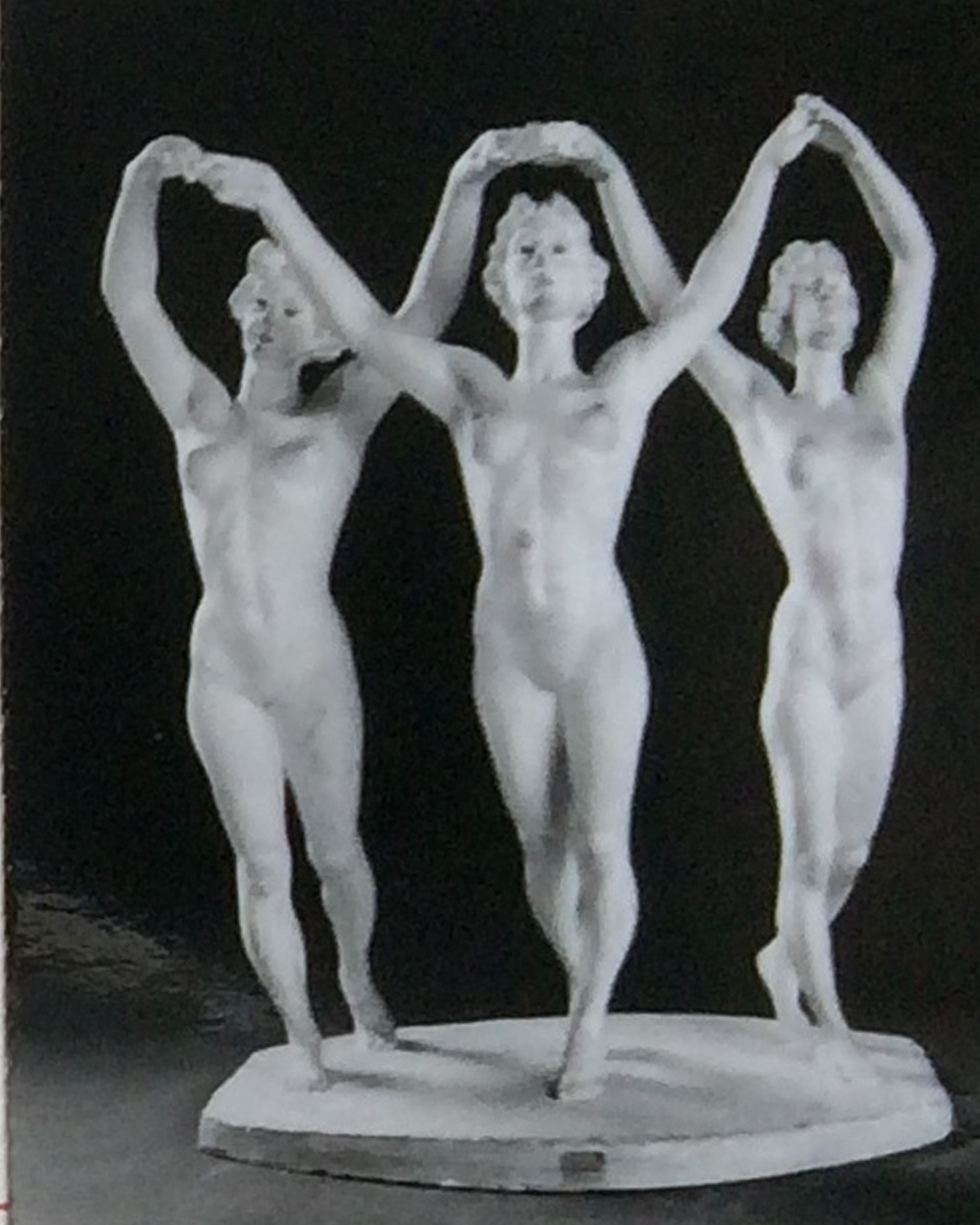 Tre nudi femminili che avanzano danzando, Tre figure femminili (scultura, opera isolata) di Hendrik Christian Andersen (prima metà XX)