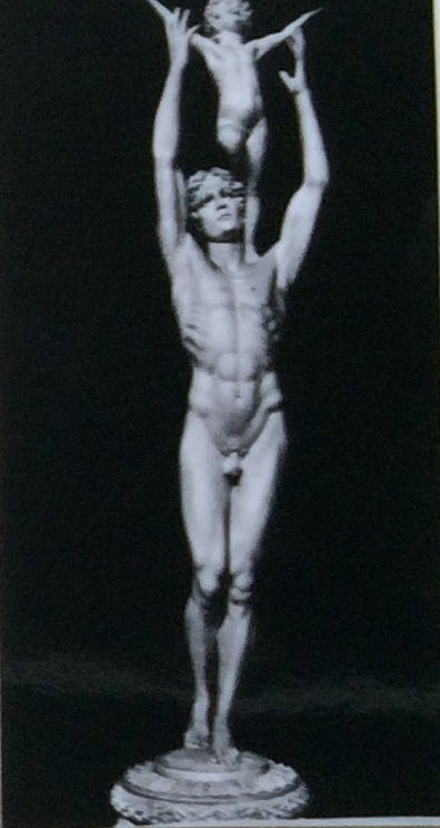 Nudo virile con putto, Figura maschile con angelo (scultura, elemento d'insieme) di Hendrik Christian Andersen (prima metà XX)