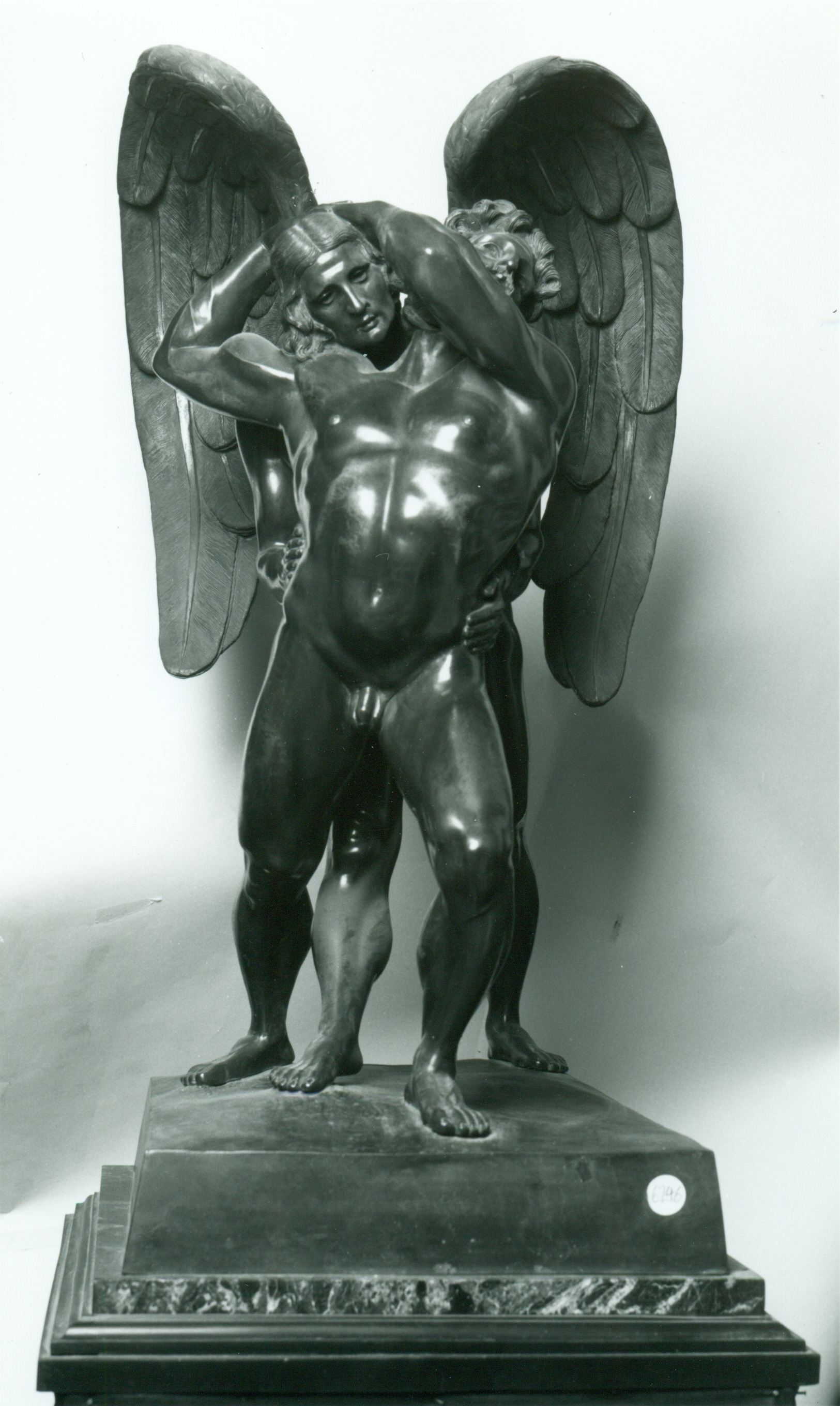 Lotta di Giacobbe e l'Angelo, Statua con due figure maschili (statua, opera isolata) di Andersen Hendrik Christian (attribuito) (inizio XX)