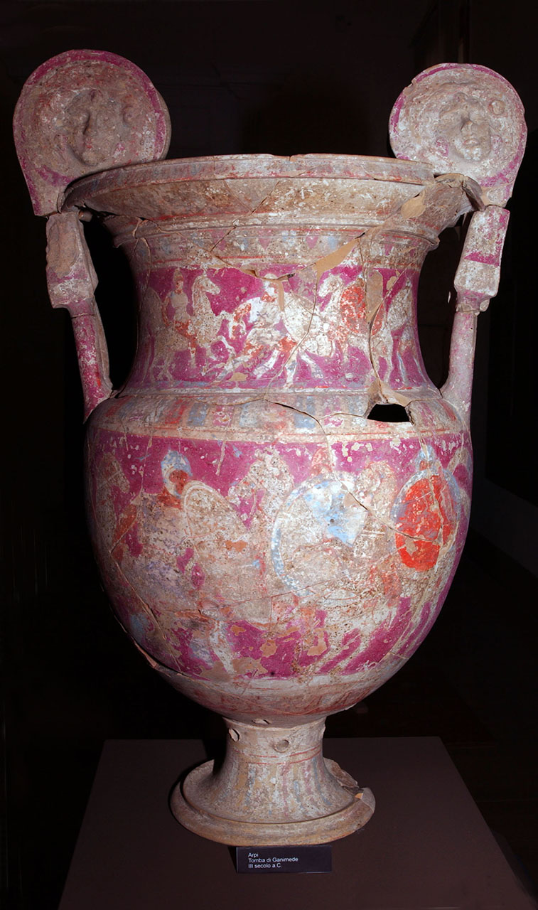 Nike su quadriga/scena di combattimento (cratere, a volute) (seconda metà III a.C)