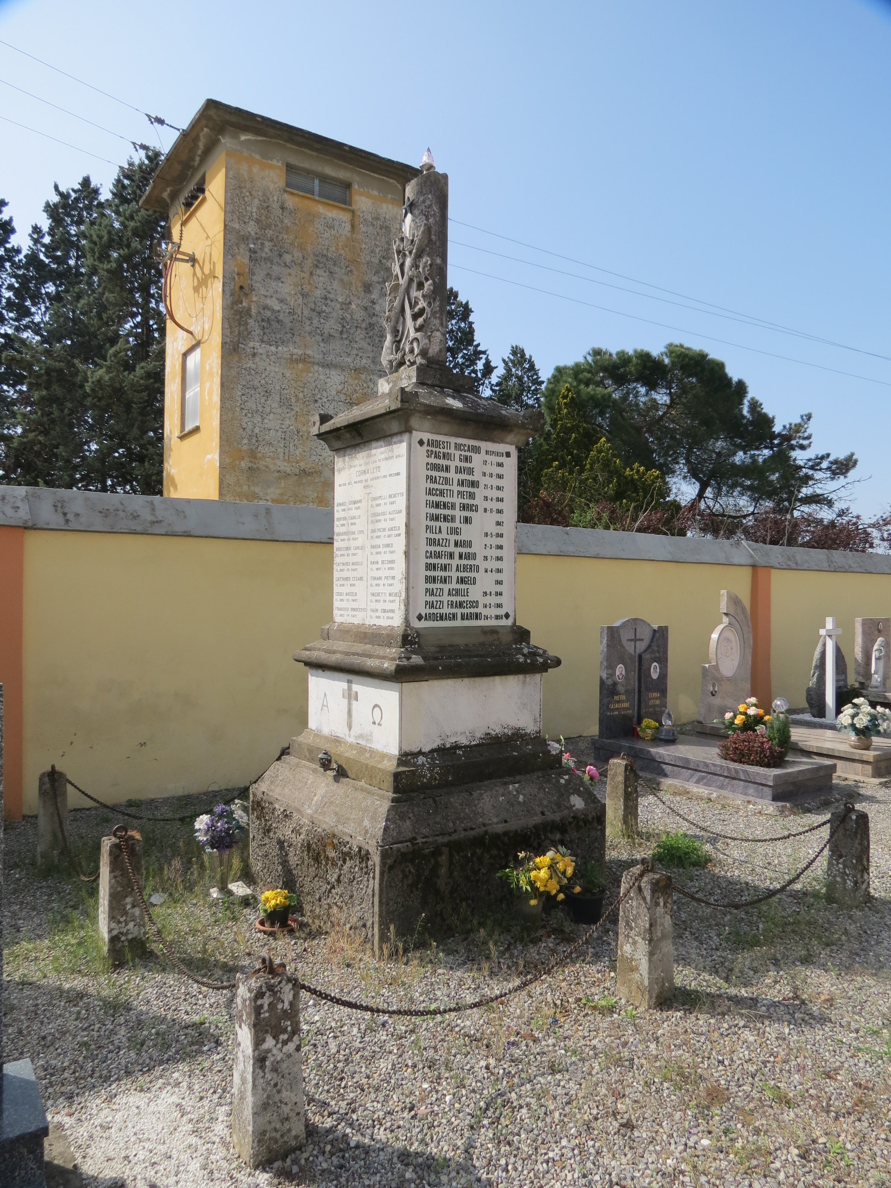 Armi (parte superiore) (monumento ai caduti - a colonna spezzata) - ambito italiano (sec. XX, sec. XX)