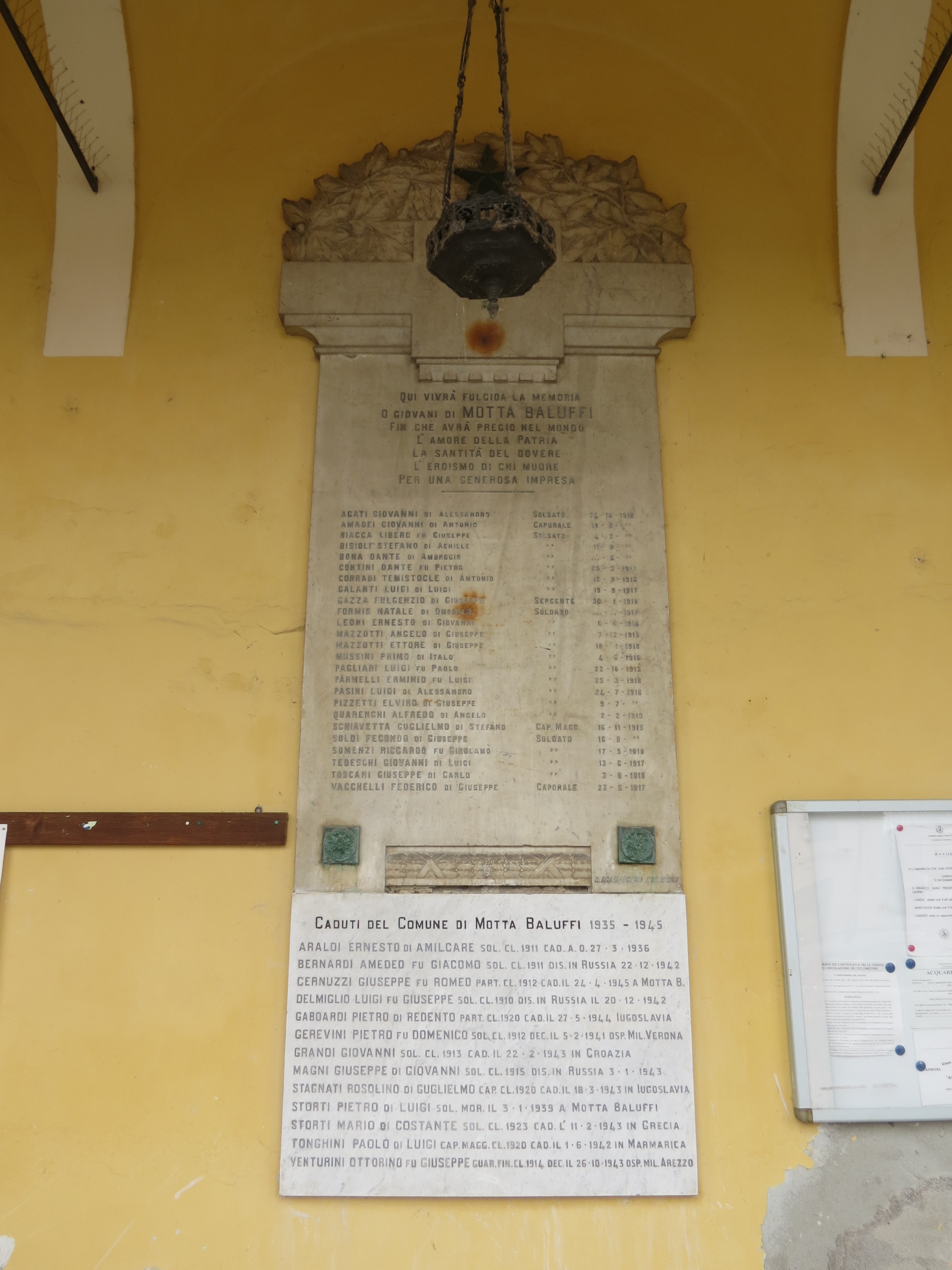 lapide commemorativa ai caduti di Balestreri Aldo (sec. XX, sec. XX)