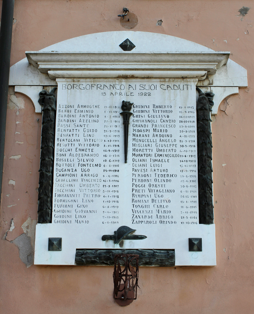 lapide commemorativa ai caduti, opera isolata - ambito italiano (sec. XX)