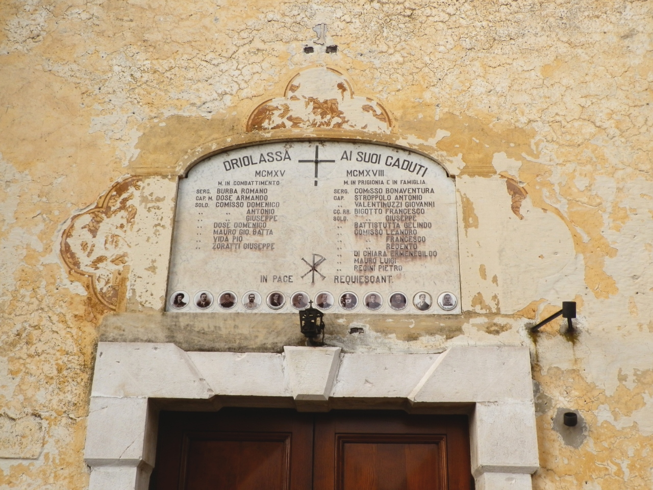 soggetto assente (lapide commemorativa ai caduti, opera isolata) - ambito friulano (prima metà XX)