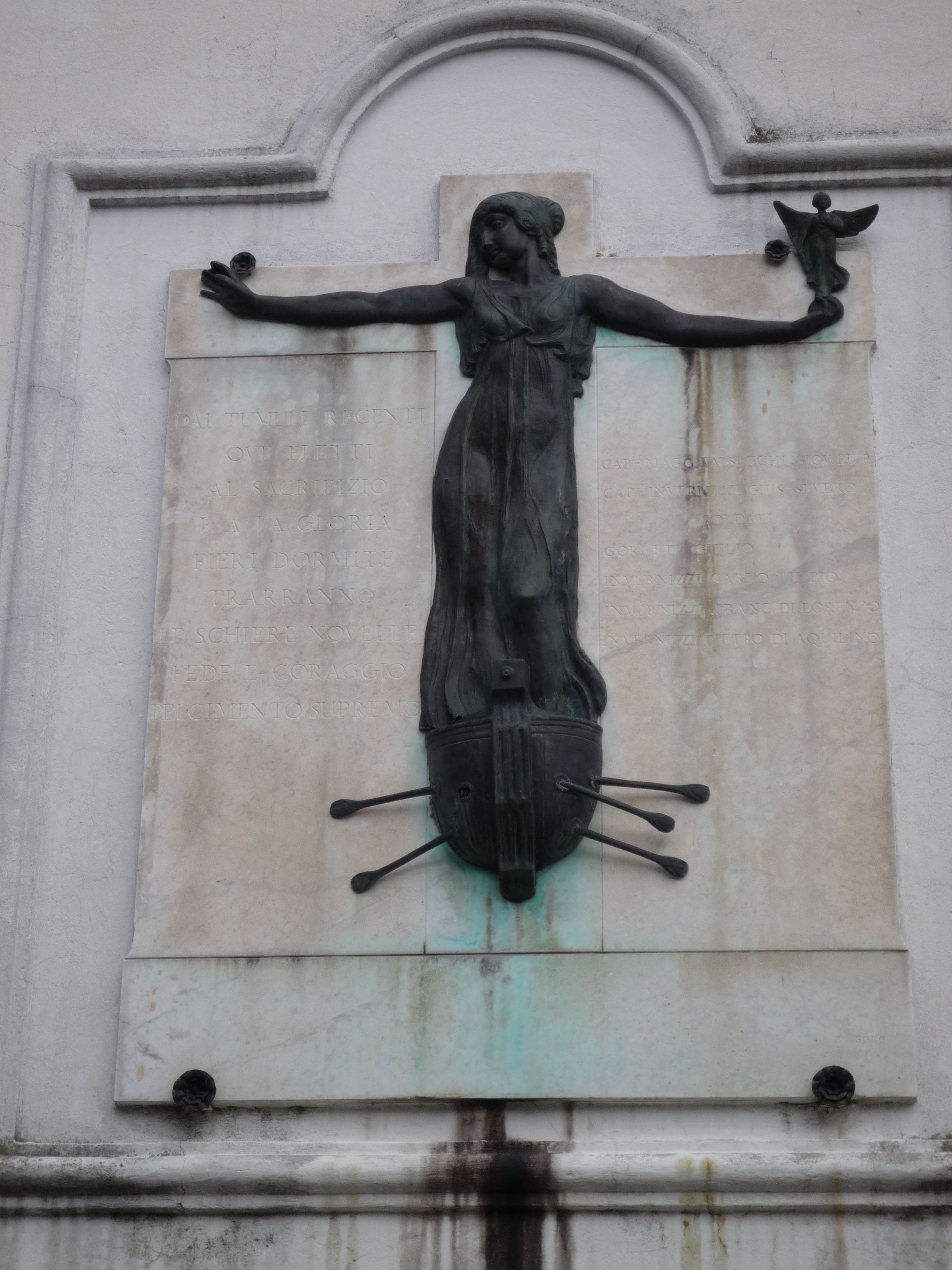 Allegoria della Vittoria, Allegoria della vittoria (monumento ai caduti - a lapide, opera isolata) - ambito italiano (prima metà XX secolo)