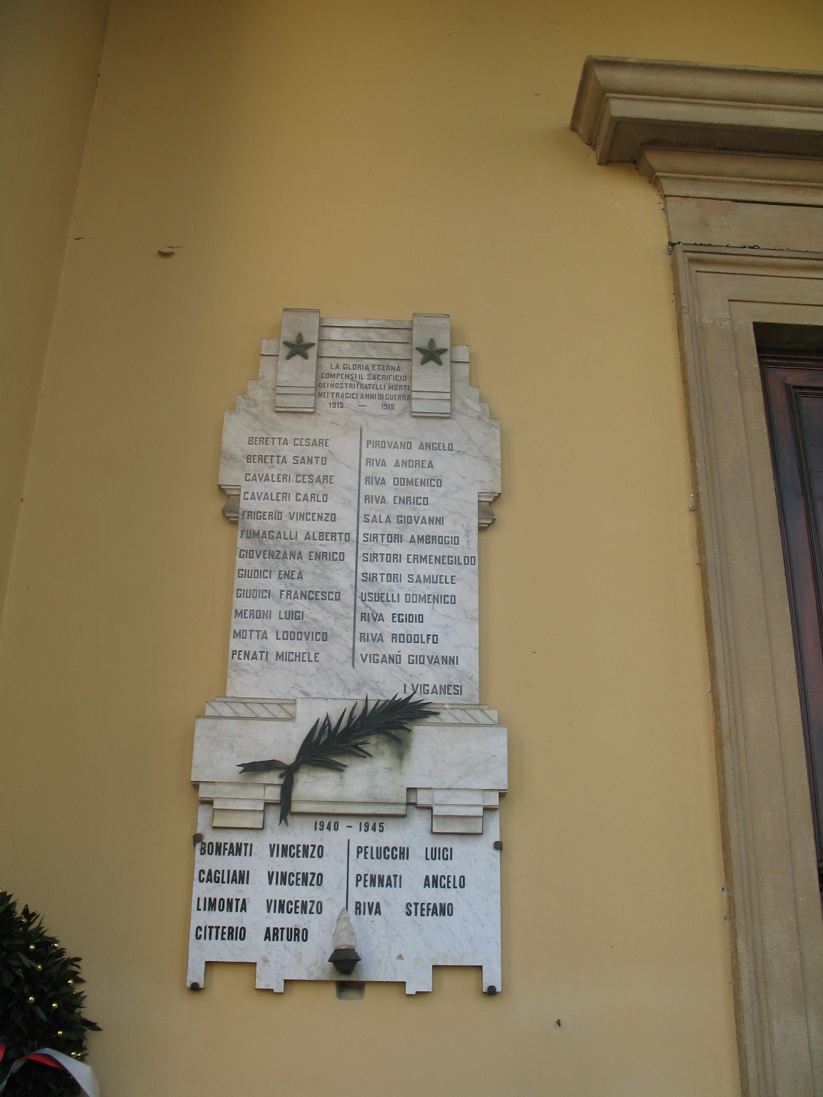lapide commemorativa ai caduti - ambito italiano (XX secolo, XX secolo)