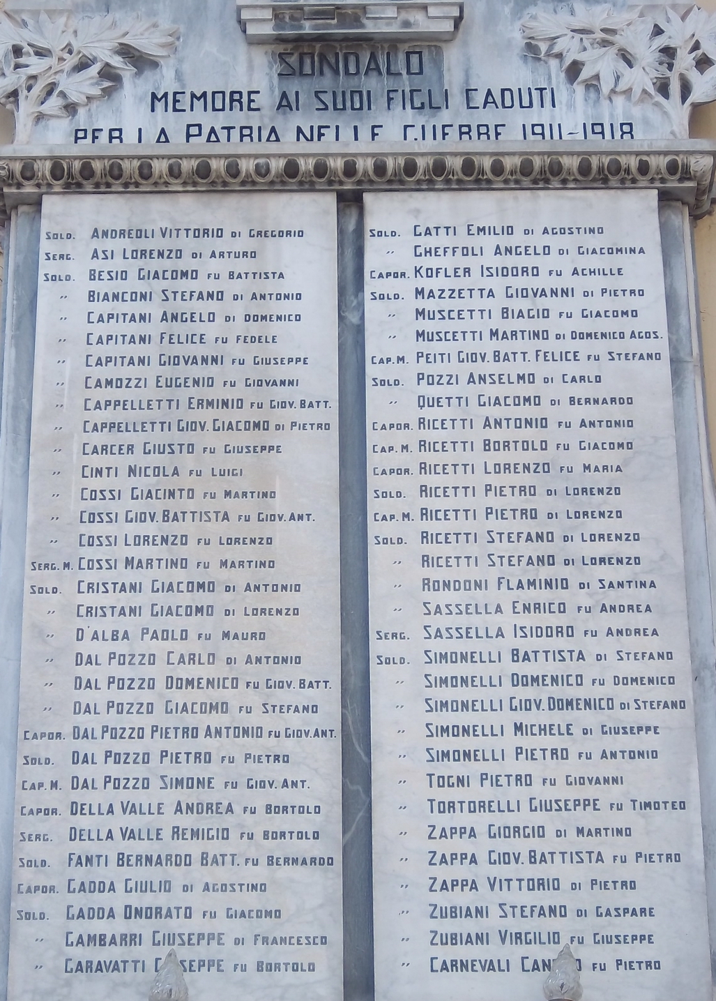 lapide commemorativa ai caduti - ambito italiano (XX secolo)
