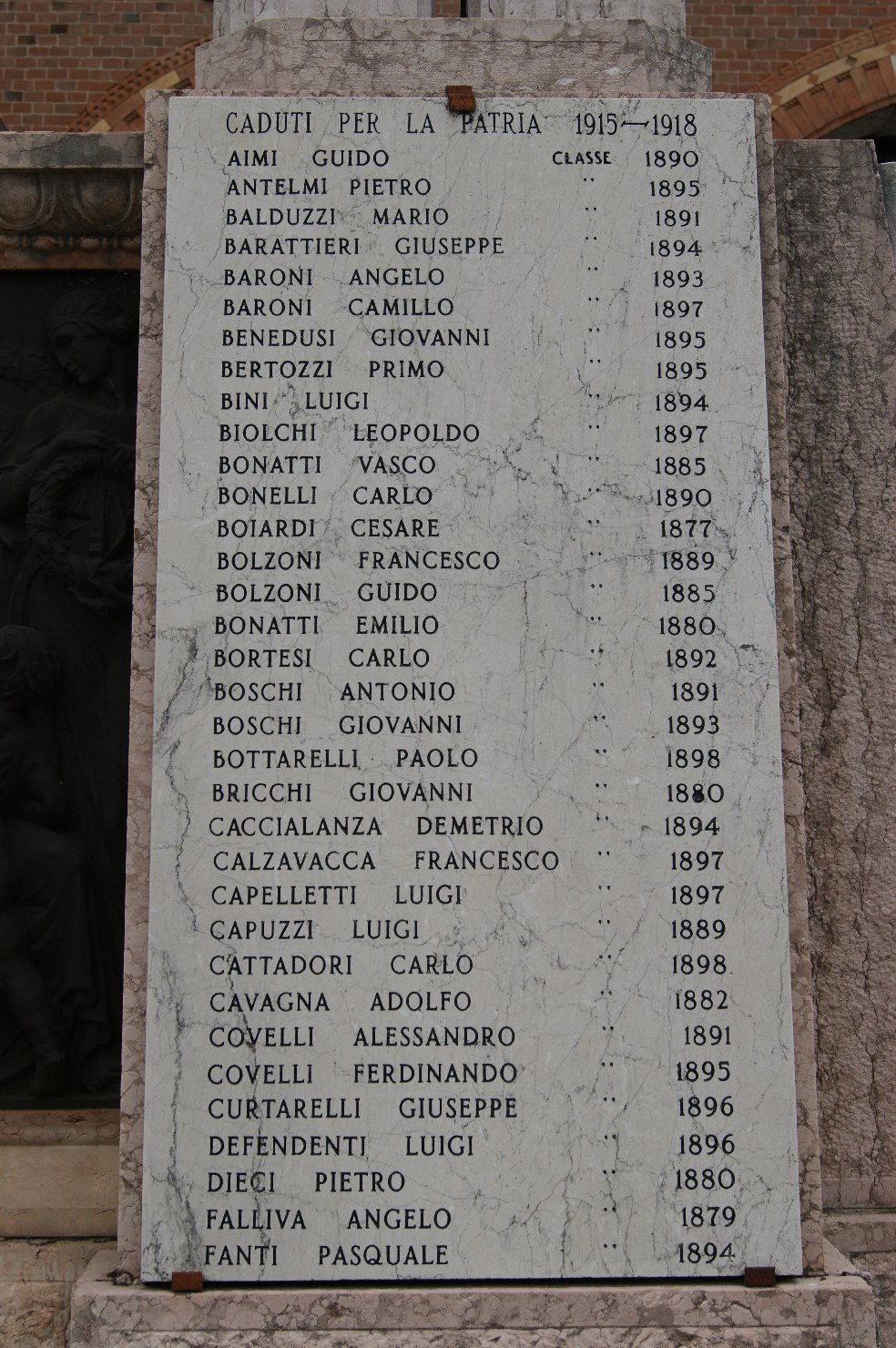 monumento ai caduti di Berzolla Pietro (sec. XX)