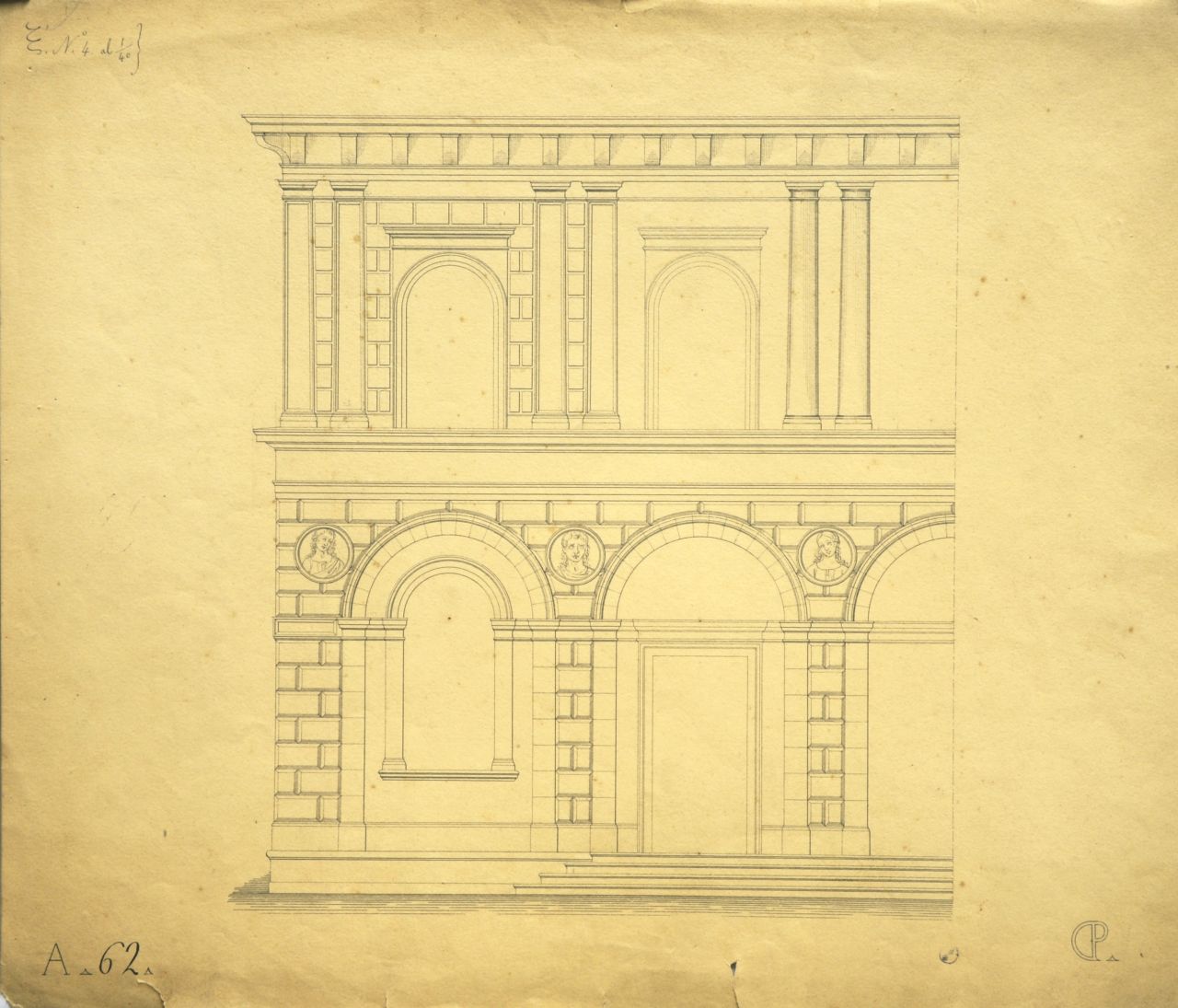 "villetta" (disegno architettonico) di Promis Carlo (secondo quarto sec. XIX)