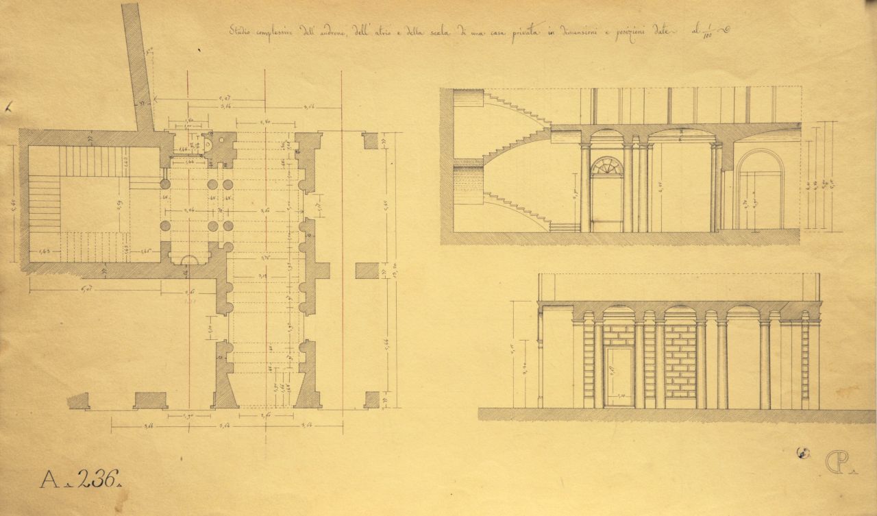 casa privata (disegno architettonico) di Promis Carlo (metà sec. XIX)