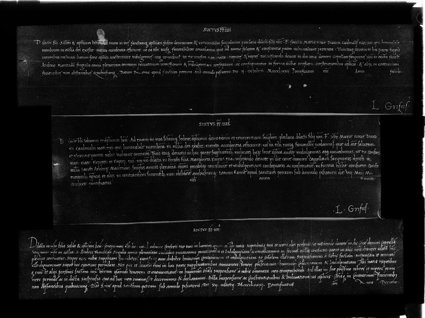 Diplomatica pontificia - Documenti - Pergamena - Mantova - Archivio di Stato (negativo) di anonimo (XX)