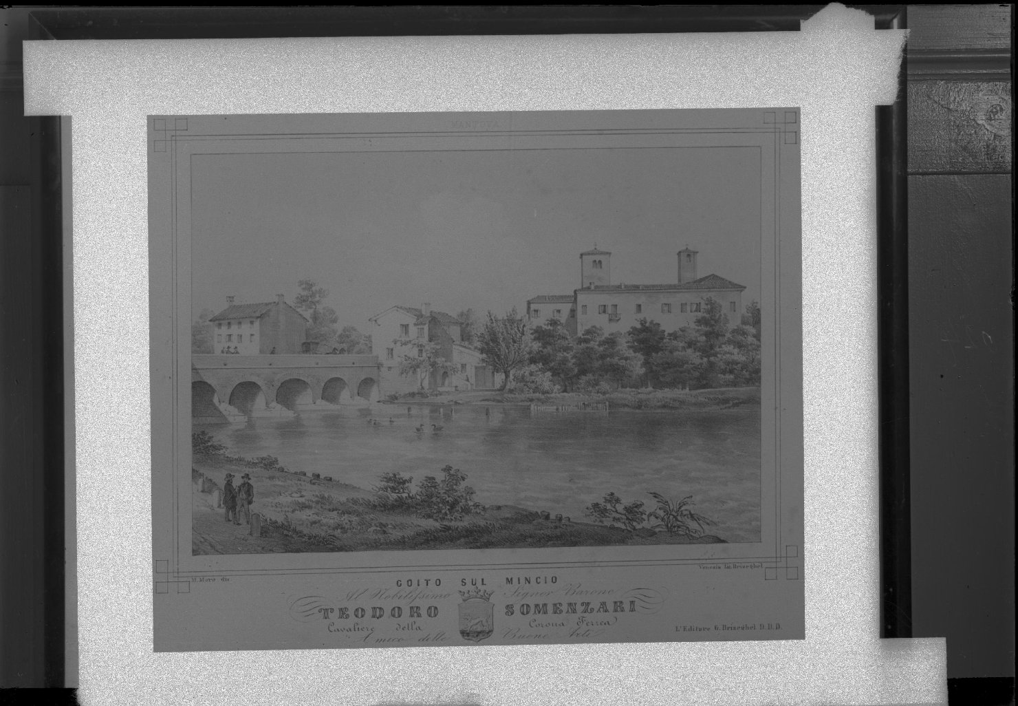 Risorgimento - Musei storici - Allestimenti - Mantova - Goito - Litografia (negativo) di Moro, Marco, Bonacini (XX)