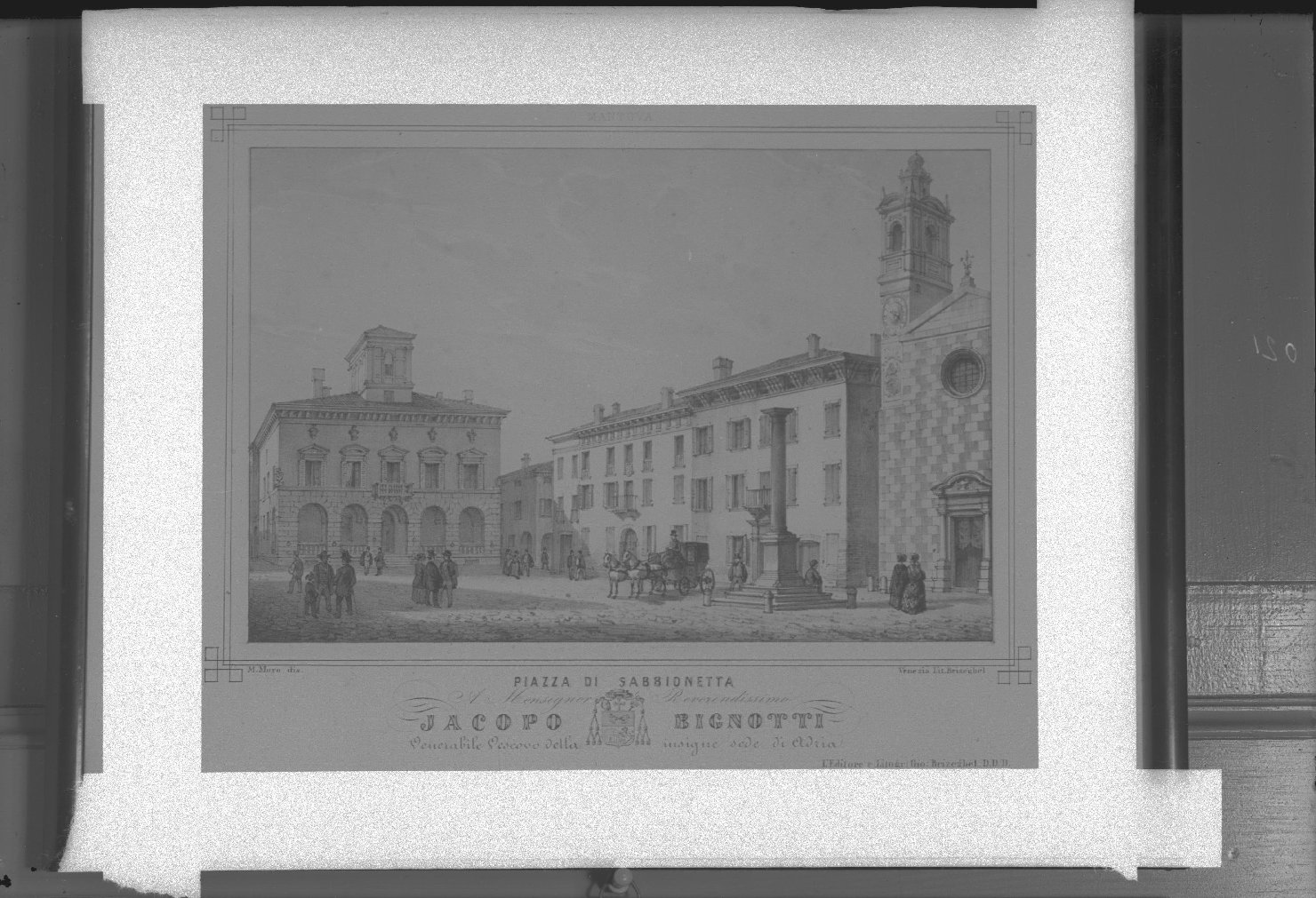Risorgimento - Musei storici - Allestimenti - Mantova - Sabbioneta - Litografia (negativo) di Moro, Marco, Bonacini (XX)
