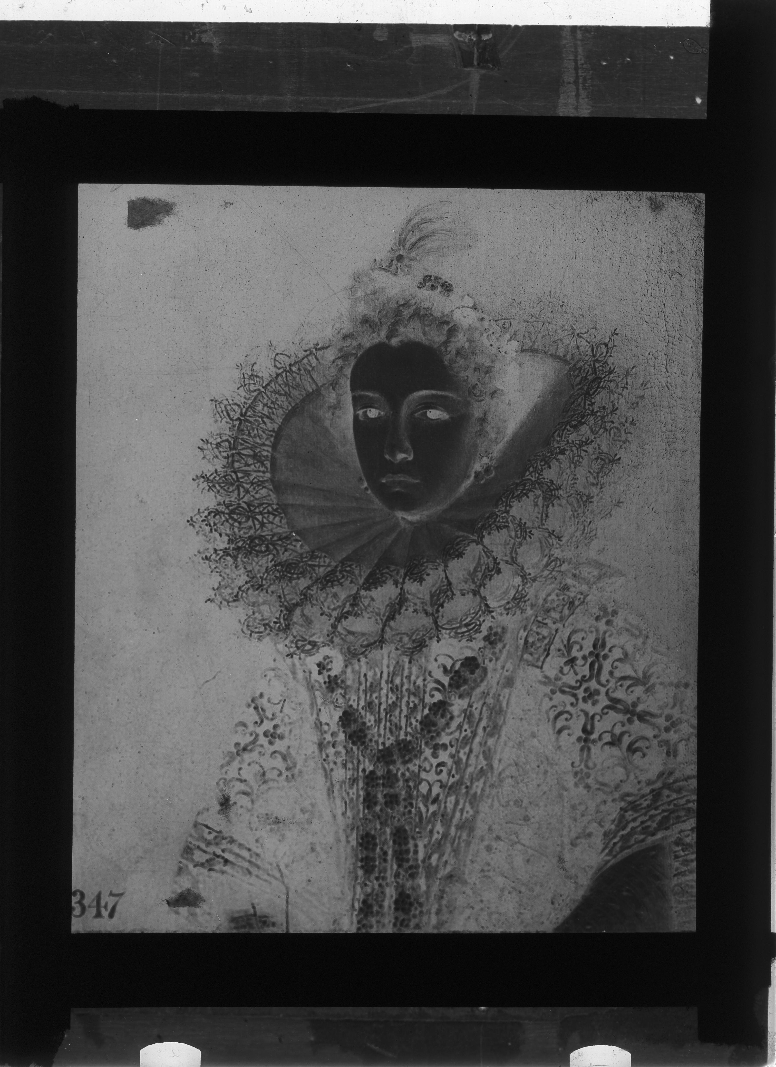 Ritratto di dama - Dipinti - Esposizioni (negativo) di Anonimo (XX)