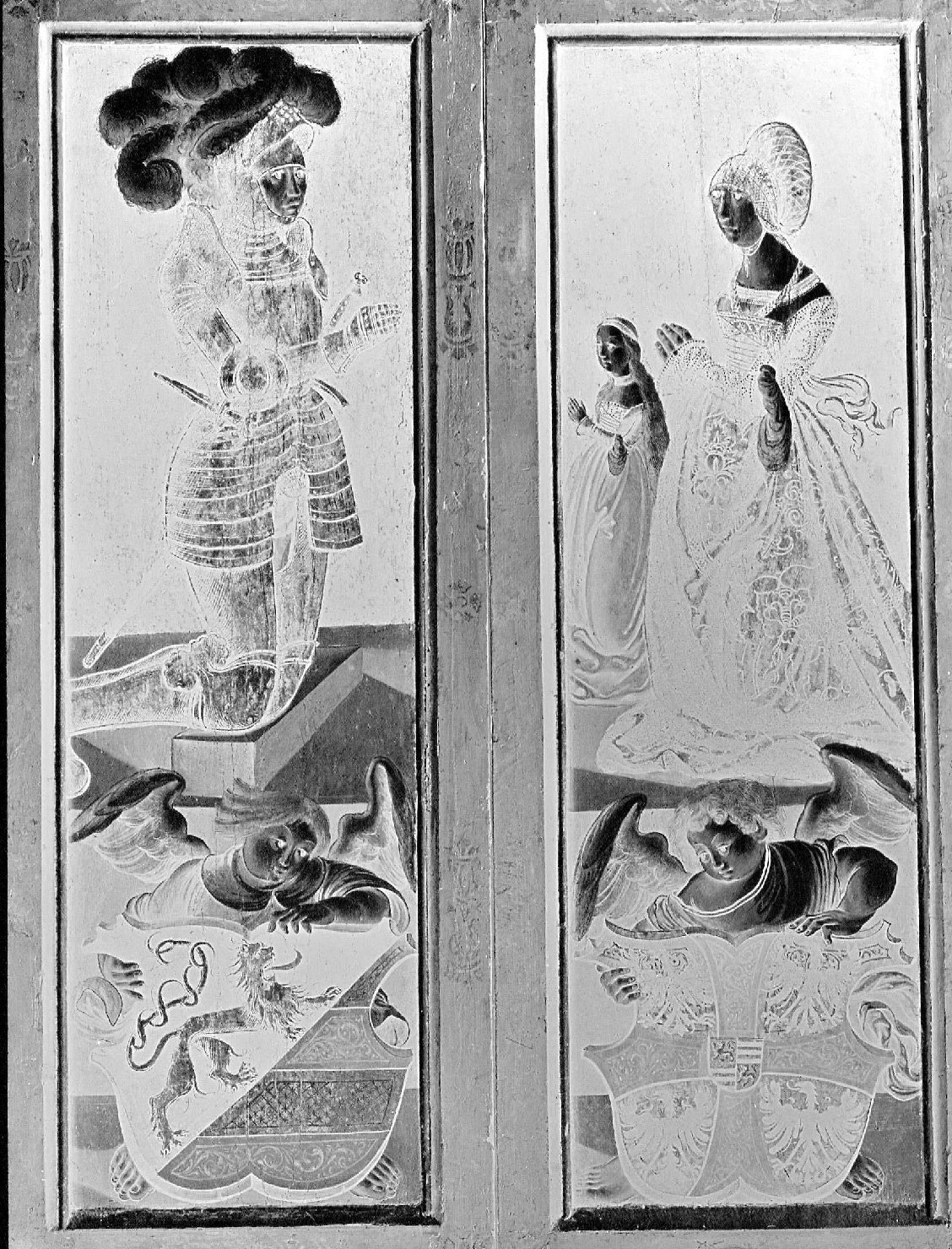 Paola Gonzaga e Leonardo di Gorizia - Dipinti - Esposizioni (negativo) di Reichlich, Marx (attr), Anonimo (XX)