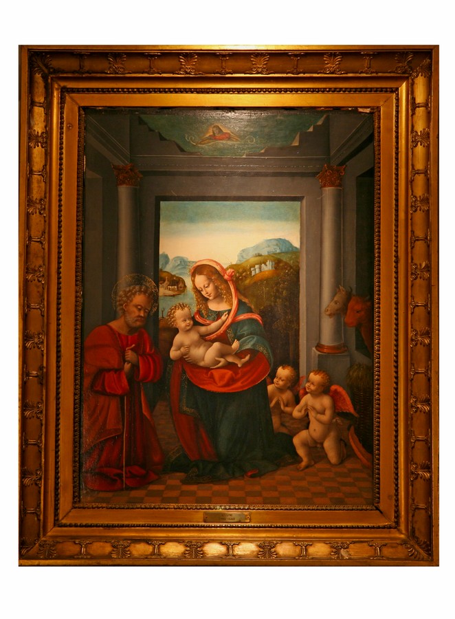 Natività, soggetto sacro (dipinto) di Bernardino Luini (inizio sec. XVI)